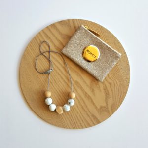 Greys Beech Wood & Silicone Necklace