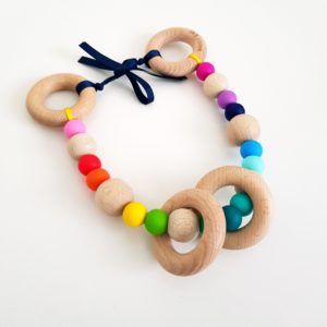 Pebble Rock Pram Garland - Rainbow Bright