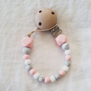 Hex Marble Mix Dummy Chain - Rose Quartz Pink