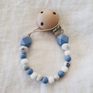 Hex Marble Mix Dummy Chain - Powder Blue