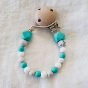 Hex Marble Mix Dummy Chain - Turquoise