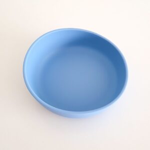 Powder Blue Silicone Suction Bowl