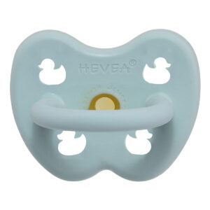 Hevea - Colour Pacifier - Round - Baby Blue - Size 0 to 3 months