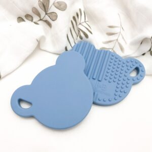 One Chew Three B+B Teething Disc - Powder Blue Bear