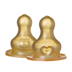 BIBS Glass Bottle Replacement Nipples - 2 pack Latex