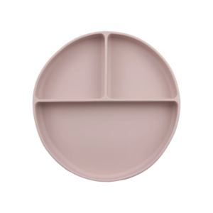 Silicone Divider Plate & Spoon - Blush