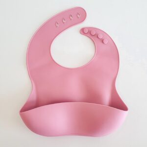 Silicone Scoop Bib - Dusty Rose