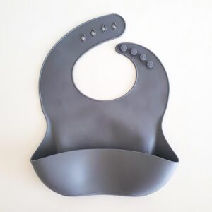 Silicone Scoop Bib - Charcoal