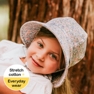 Kids Ponytail Bucket Sun Hat - Violet